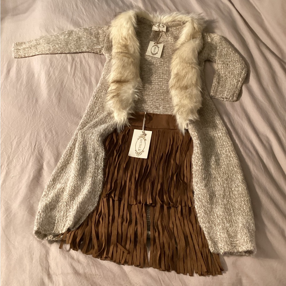 Joyfolie Tan Knit Sweater
